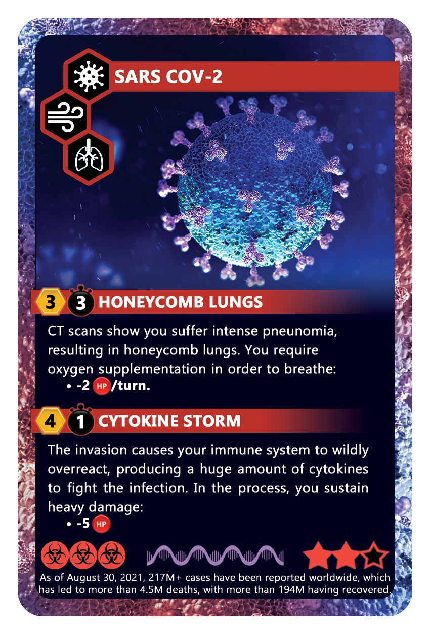 Sars Cov-2 ImmunoWars Virus Card